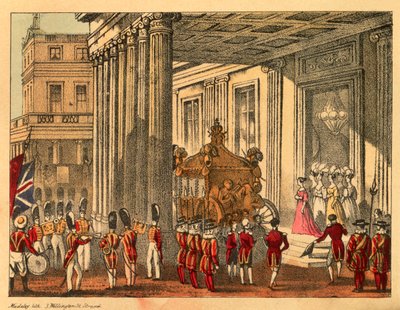 Její Veličenstvo opouští Buckinghamský palác od Madeley