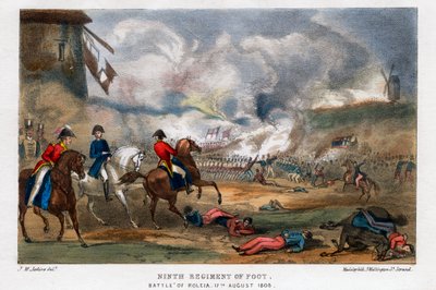 Devátý pěší pluk, bitva u Roleia, Portugalsko, 17. srpna 1808. od Madeley