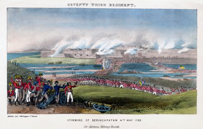 Sedmdesátý třetí pluk, útok na Seringapatam, Indie, 4. května 1799. od Madeley