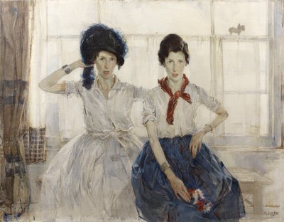 Dívky (olej na plátně) od Madeline Emily Green