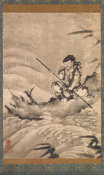 Čínský průzkumník Zhang Qian na voru, polovina 16. století. od Maejima Soyu