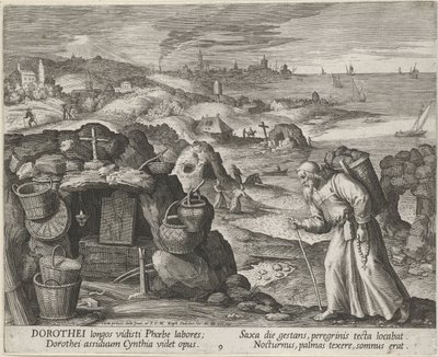Svatý Dorotheus z Gazy jako poustevník, 1600. od Maerten Vos de