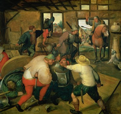 A Fight, cca 1565-70 (panel) od Maerten van Cleve