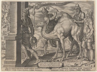 Bohatý muž a chudý Lazar. 1563 od Maerten van Heemskerck