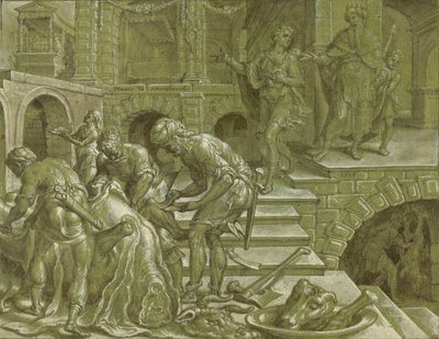 Podobenství o králi, který připravoval svatbu od Maerten van Heemskerck