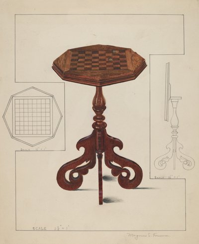 Šachovnice Stolní sklopná deska, c. 1936. od Magnus S. Fossum