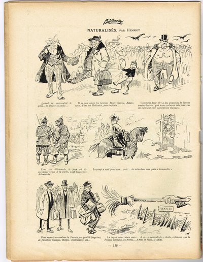 Bajonet, satirický v barvách od Henri Maigrot
