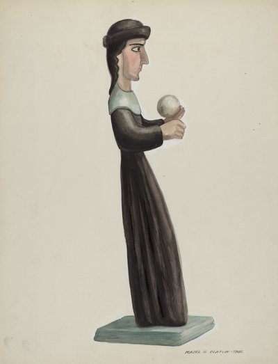 Vyřezávané a malované Santo - Santa Rita, 19351942. od Majel G. Claflin