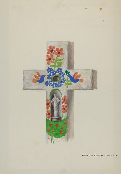 Cement Head Stone, c. 1937. od Majel G. Claflin