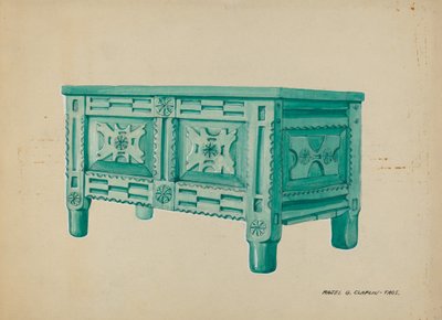 Truhla na oblečení nebo přikrývky, c. 1937. od Majel G. Claflin