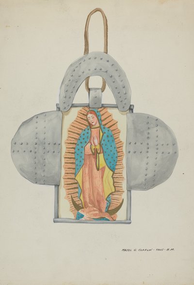 Ručně kreslené Guadalupe v cínové formě, c. 1937. od Majel G. Claflin