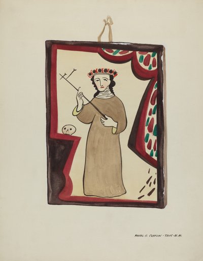 Oltářní obraz-Santa Rita, c. 1937. od Majel G. Claflin