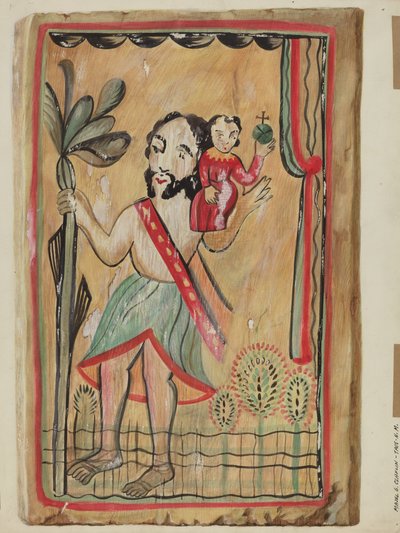 Retablo - San Christopher od Majel G. Claflin