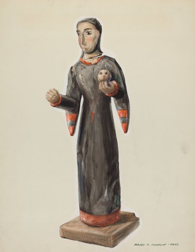 Santa Rita - Bulto, c. 1938. od Majel G. Claflin