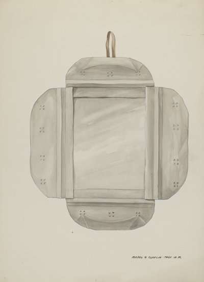Plechový rám na zrcadlo, c. 1937. od Majel G. Claflin