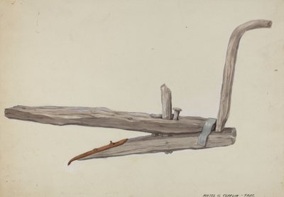 Dřevěný pluh, c. 1937. od Majel G. Claflin