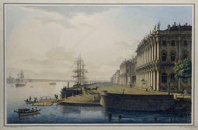 Pohled na císařský zimní palác, 1818 od Maksim Nikiforovich VorobOev