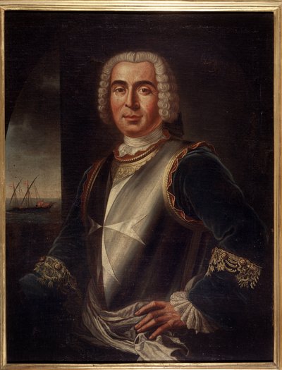 Portrét rytíře Pierra Andre de Suffrena ze Saint Tropez (Saint-Tropez), vykonavatele Suffrenu (1729-1788) - maltské umění - 18. století, 99 x 76 cm od Maltese School