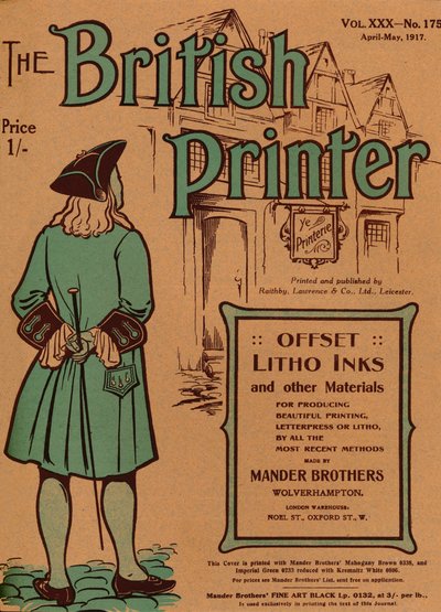 The British Printer Vol. XXX - č. 175 duben-květen, 1917 obálka, 1917 od Mander Brothers