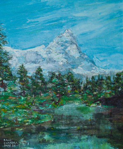 Mont Blanc nebo Monte Bianco z italské strany od Mano Chandra Dhas