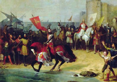 Znovudobytí Cádizu v roce 1262 od Alfonse Moudrého (olej na plátně) od Manuel Cabral y Aguado Bejarano