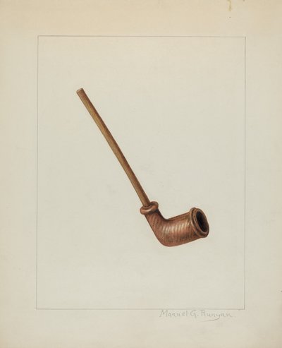 Clay Pipe, c. 1938. od Manuel G. Runyan