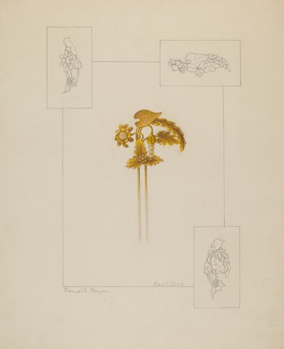 Sponka do vlasů, c. 1937. od Manuel G. Runyan