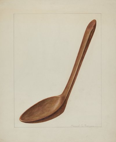 Dřevěná špachtle, c. 1938. od Manuel G. Runyan