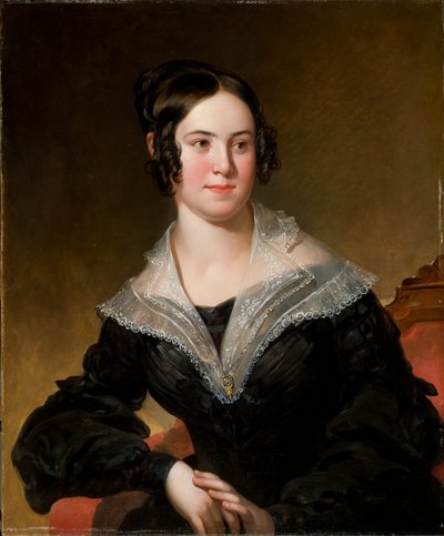 Portrét dámy 1840 (olej na plátně) od Manuel Joachim de Franca