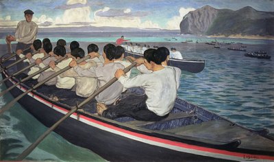 The Rowers, kolem roku 1912 (olej na plátně) od Manuel Losada