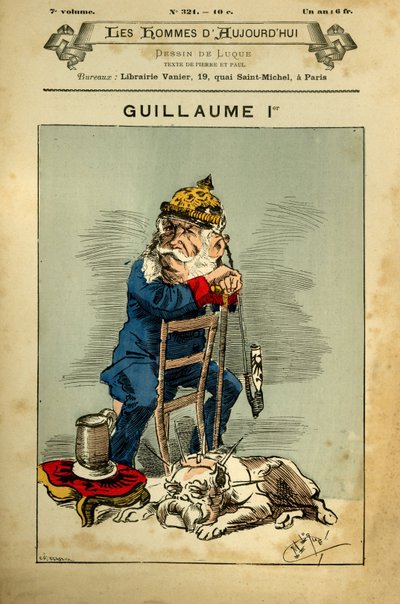 Obálka The Men of Today, číslo 321, ilustrace Manuel Luque (1854-1919): Německo Prusko - Bismarck Otto Von, William I. od Manuel Luque