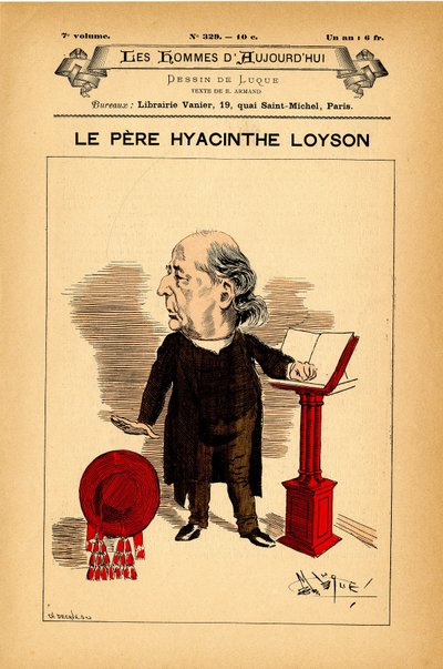 Obálka The Men of Today, číslo 329, ilustrace Manuel Luque (1854-1919): Loyson Hyacinthe (otec Hyacinthe) (1827-1912) od Manuel Luque