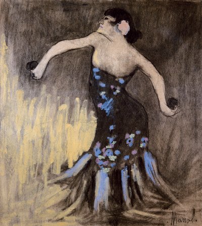 Flamenco tanečnice od Manuel Martinez Hugue Manolo