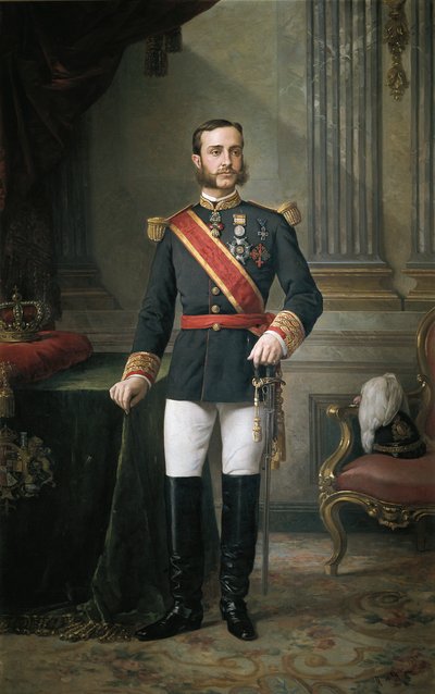 Portrét Alfonse XII. (Alfonso XII od Manuel Ojeda y Siles