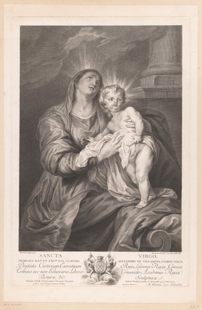 Marie s Ježíškem Sancta Virgo (název na objektu) od Manuel Salvador Carmona