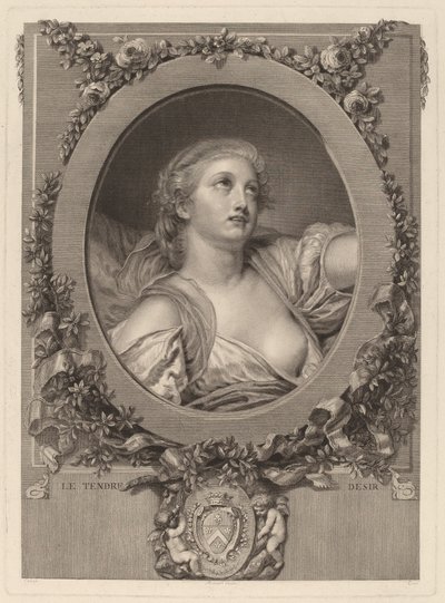 Něžná touha od Manuel Salvador Carmona after Jean Baptiste Greuze