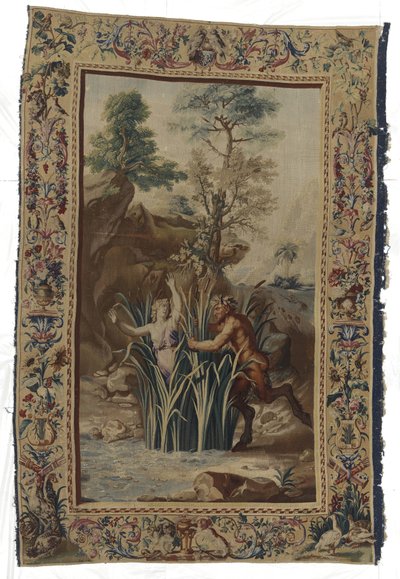 Pánev a stříkačky Pan en Syrigs Netransformovali van Ovidiuse (název série) od Manufacture Royale des Gobelins (workshop of)