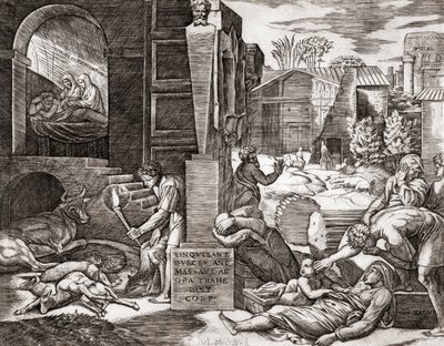 Mor (rytina) od Marcantonio (after) Raimondi