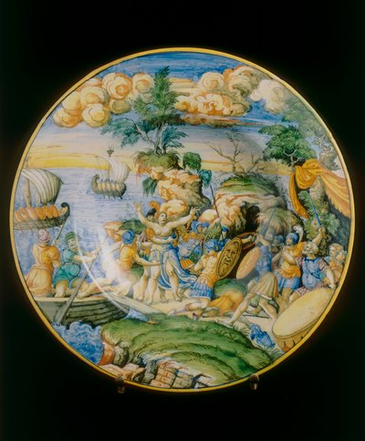 Znásilnění Eleny, deska připisovaná Marcantoniovi Raimondimu konzervovaná v Museo Nazionale del Bargello ve Florencii od Marcantonio (attr.to) Raimondi