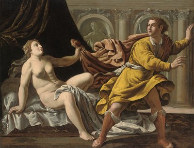 Manželka Josefa a Potifara od Marcantonio Bassetti