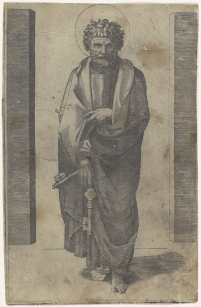 Apoštol Petr s klíči Kristus a apoštolové (název série) od Marcantonio Raimondi