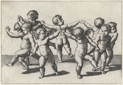 Tančící putti od Marcantonio Raimondi