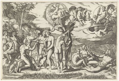 Soud z Paříže od Marcantonio Raimondi