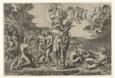 Soud z Paříže od Marcantonio Raimondi