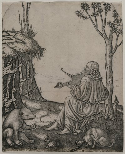 Orpheus Charming the Animals, c. 1505. od Marcantonio Raimondi