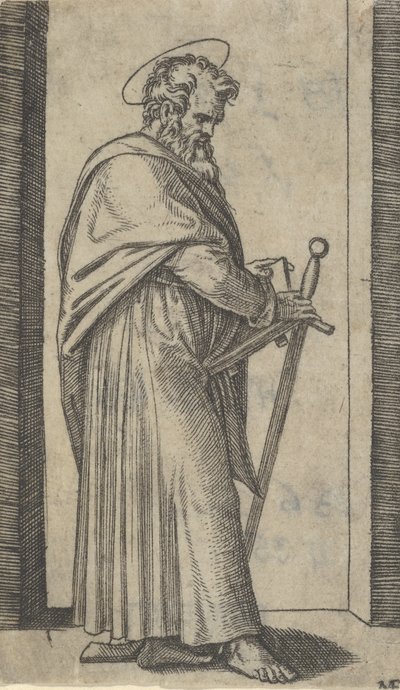 Saint Paul, meč v pravé ruce, ze série 