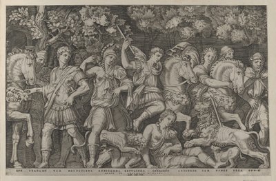 Lov lvů, ca. 1500-1534., ca. 1500-1534. od Marcantonio Raimondi
