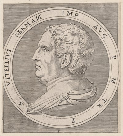 Římské zrcadlo velkoleposti: Vitellius, z Dvanáct Caesarů, ca. 1500-1534., ca. 1500-1534. od Marcantonio Raimondi