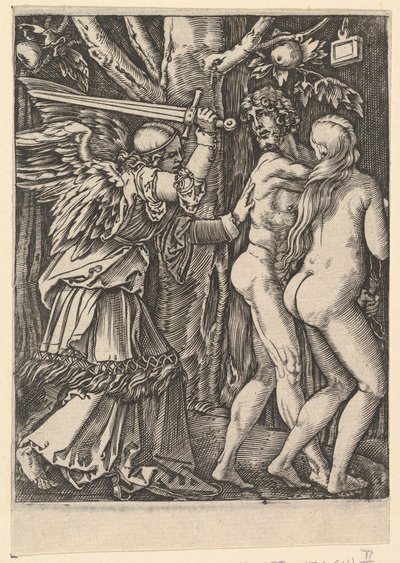 Vyhnání z ráje, po Dürerovi, ca. 1500-1534. od Marcantonio Raimondi