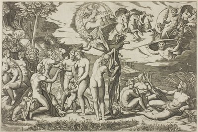 Soud z Paříže od Marcantonio Raimondi